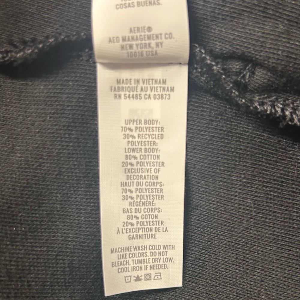 Aerie Women’s Black Quarter Zip Sherpa Sweatshirt, Size Large - Picture 10 of 10
